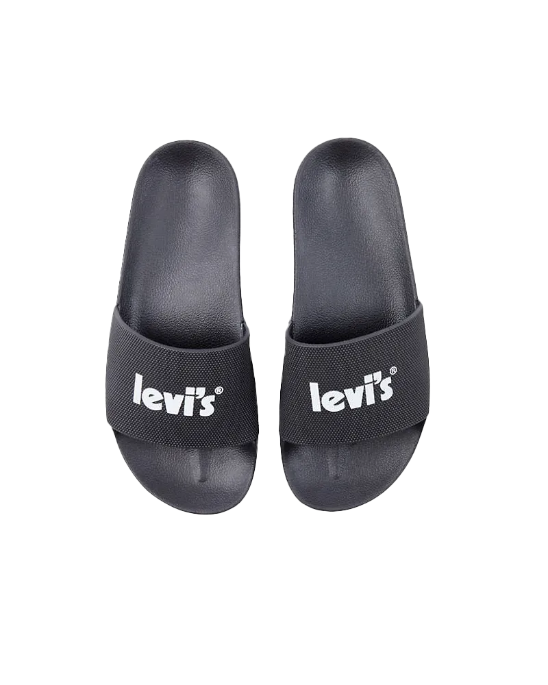 June Poster Flip Flops in Full Black