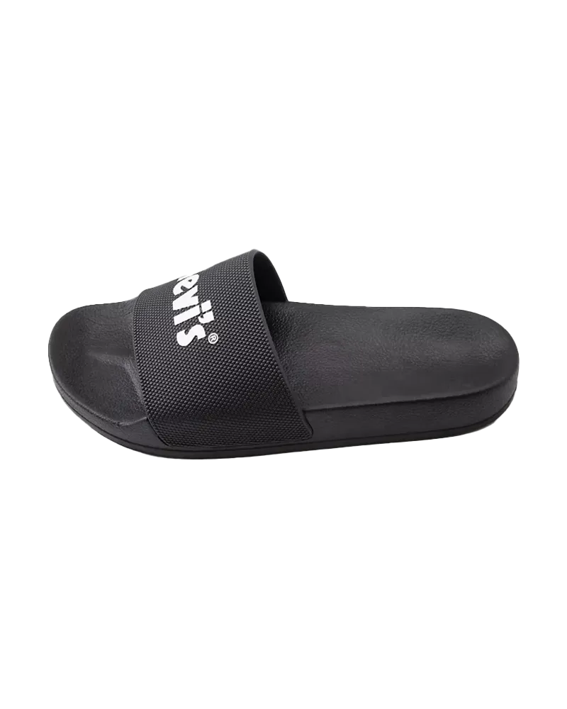 June Poster Flip Flops in Full Black
