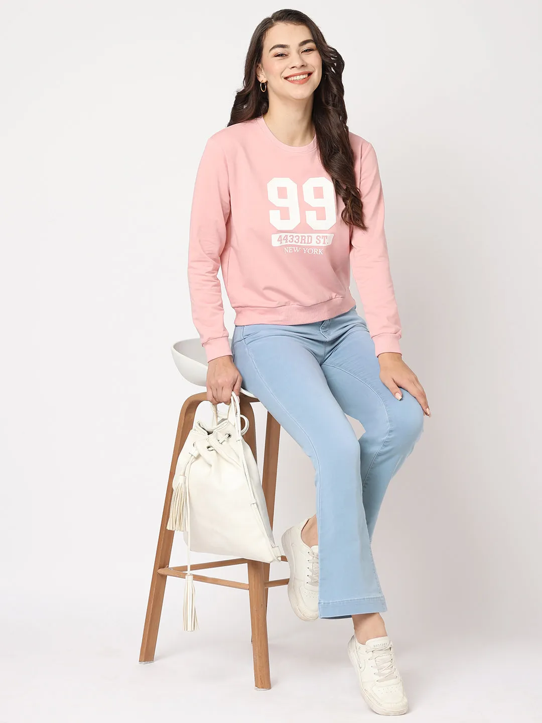 K5094 High Rise Blue Flare Jeans