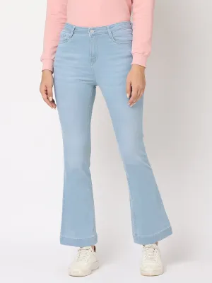 K5094 High Rise Blue Flare Jeans