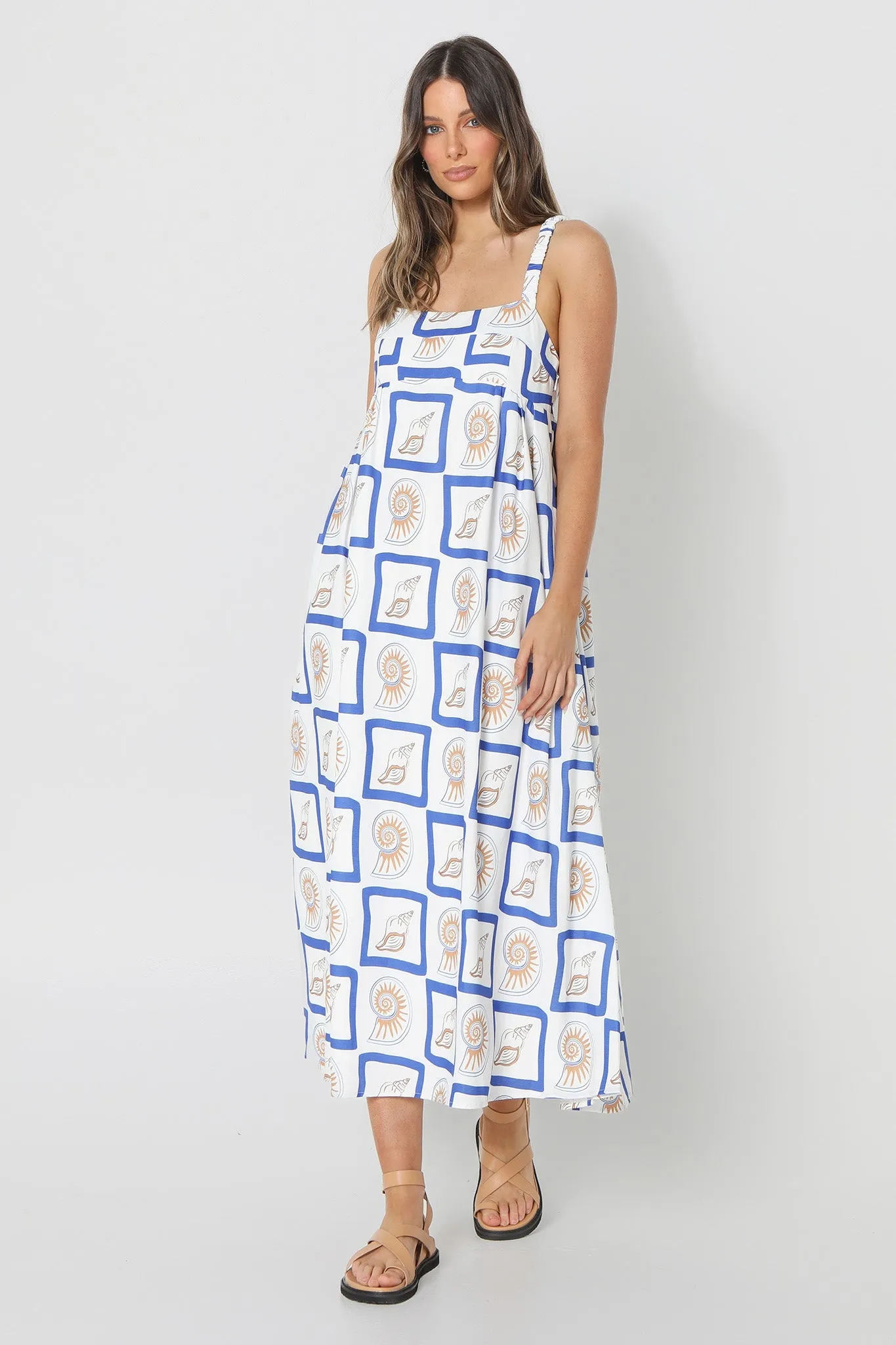 LOST IN LUNAR Katie Maxi Dress Shell Print