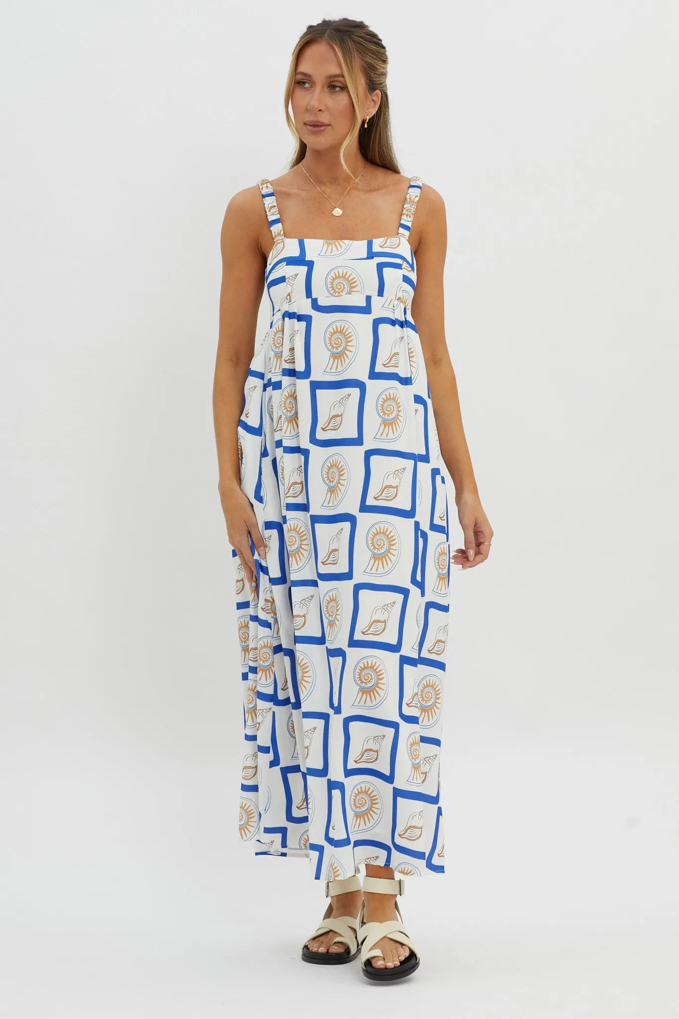 LOST IN LUNAR Katie Maxi Dress Shell Print