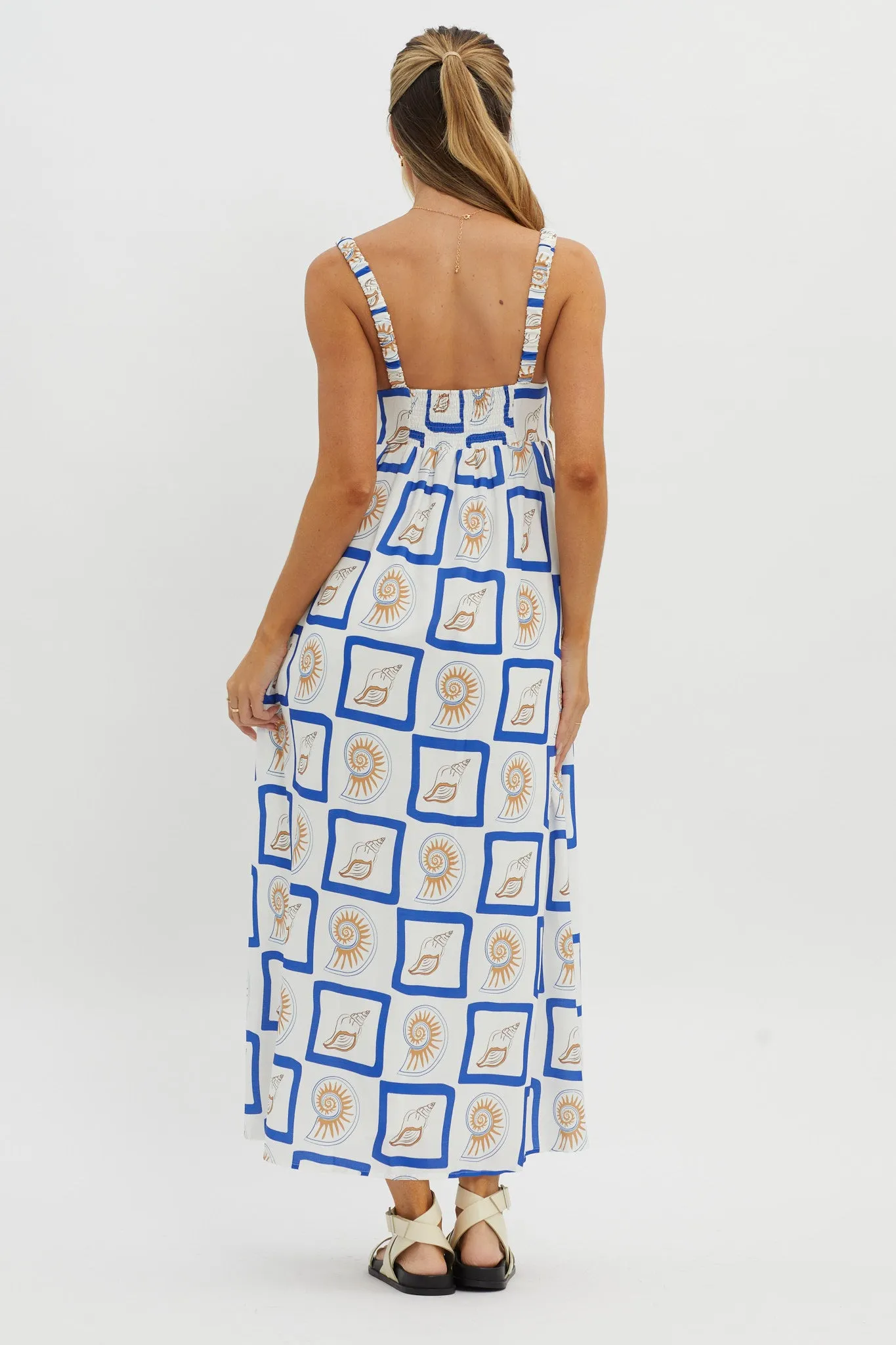 LOST IN LUNAR Katie Maxi Dress Shell Print