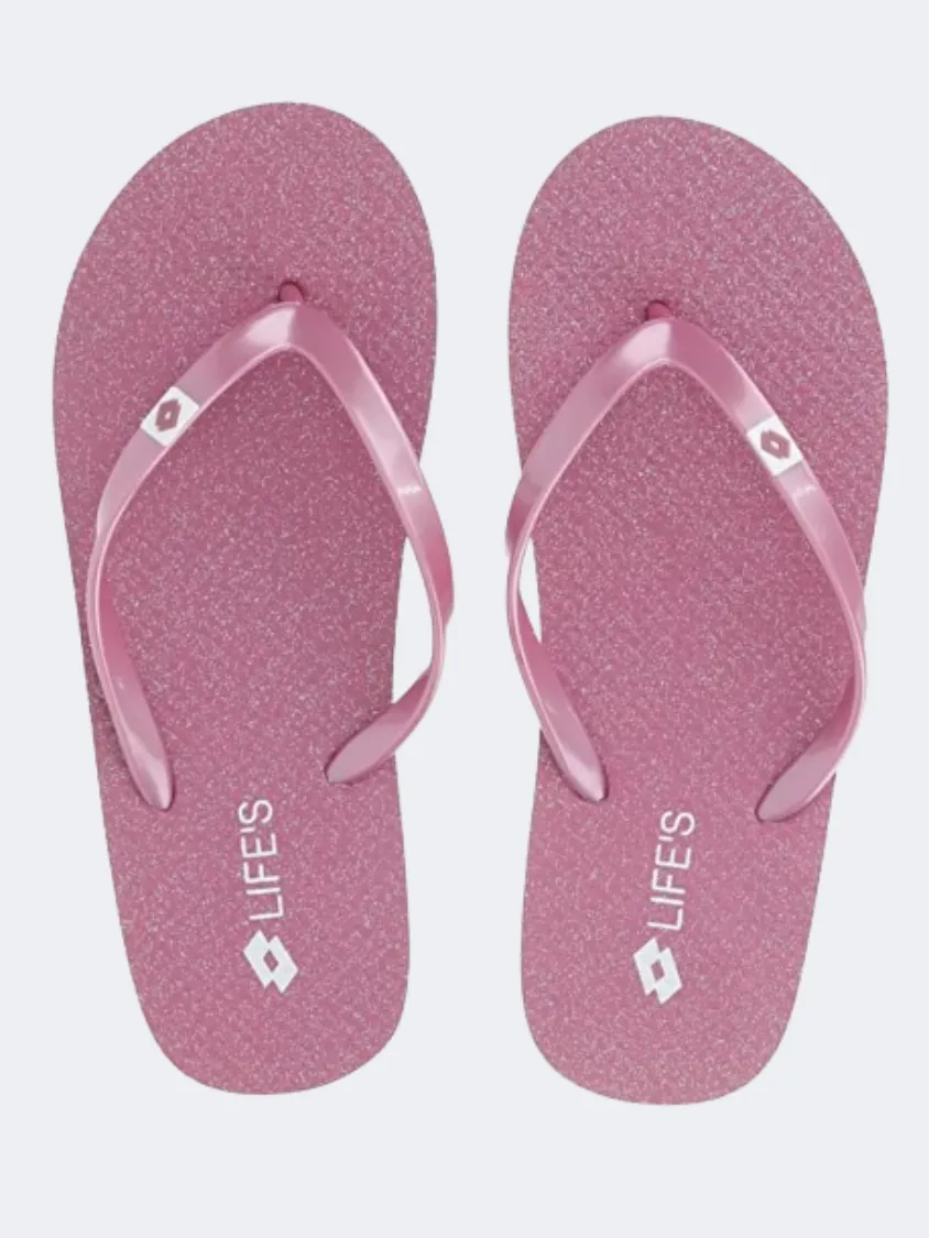 Lotto Hiva Flip Ii Glitter Women Swim Slippers Cashmere Rose Metal