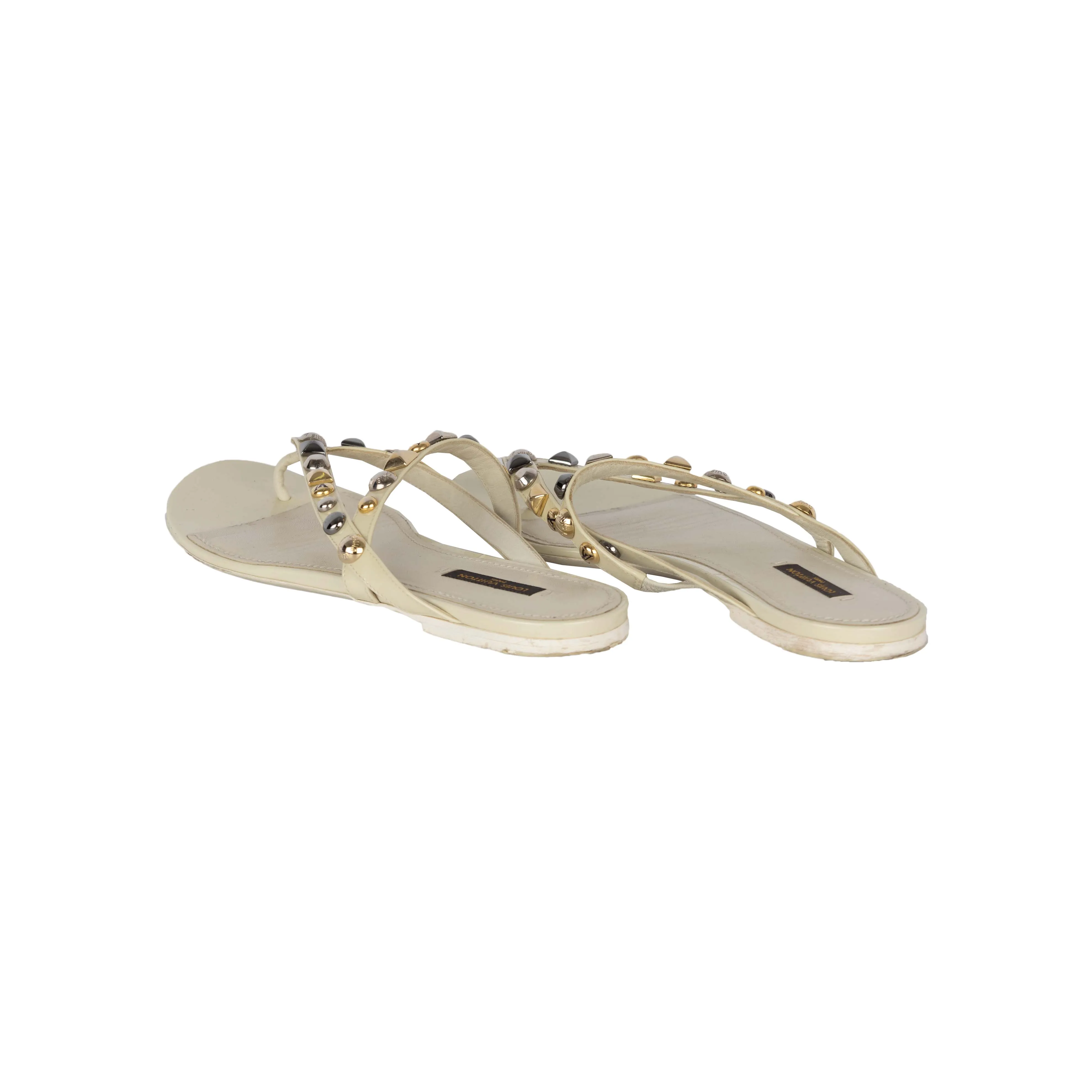 Louis Vuitton Studded Thong Sandals - '10s