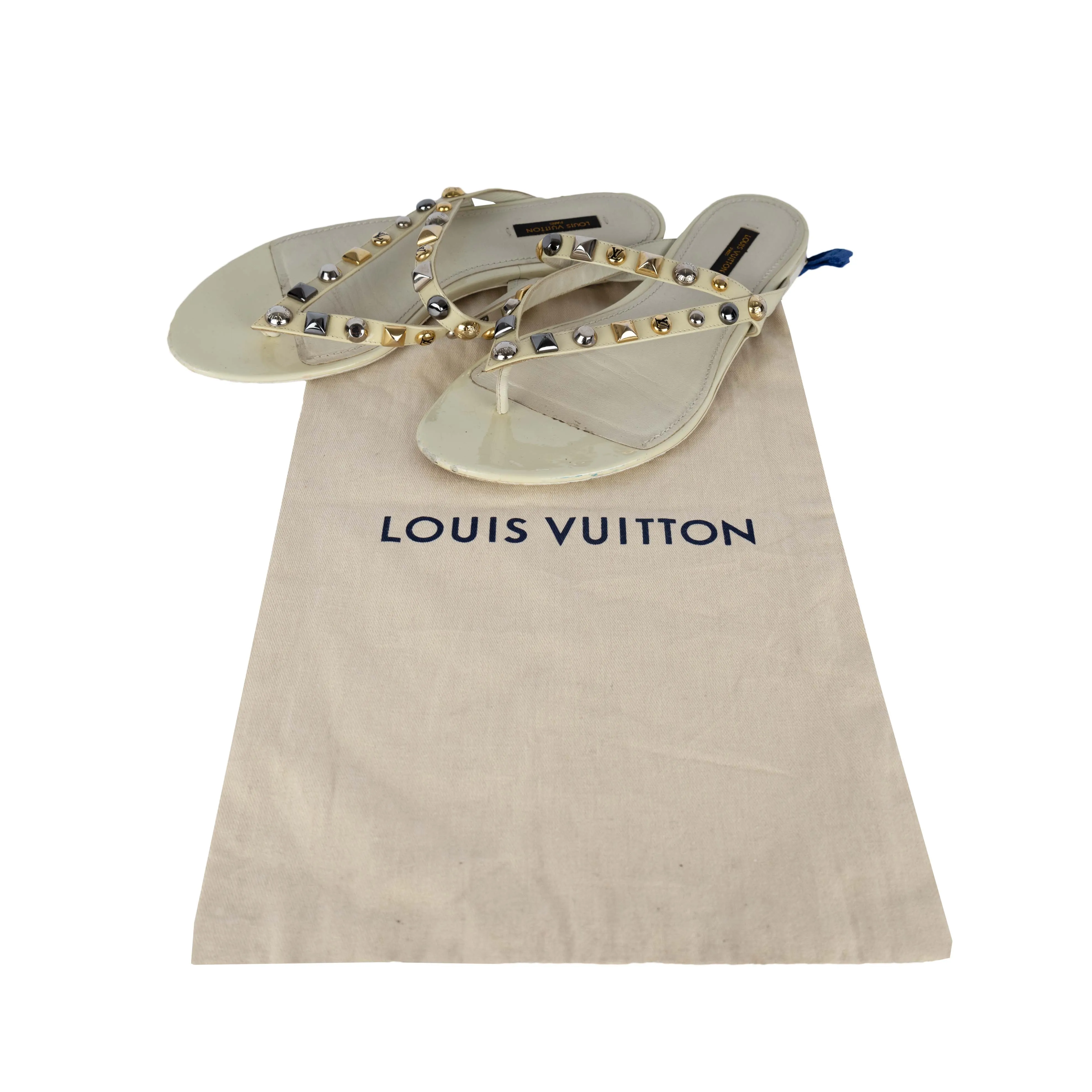 Louis Vuitton Studded Thong Sandals - '10s