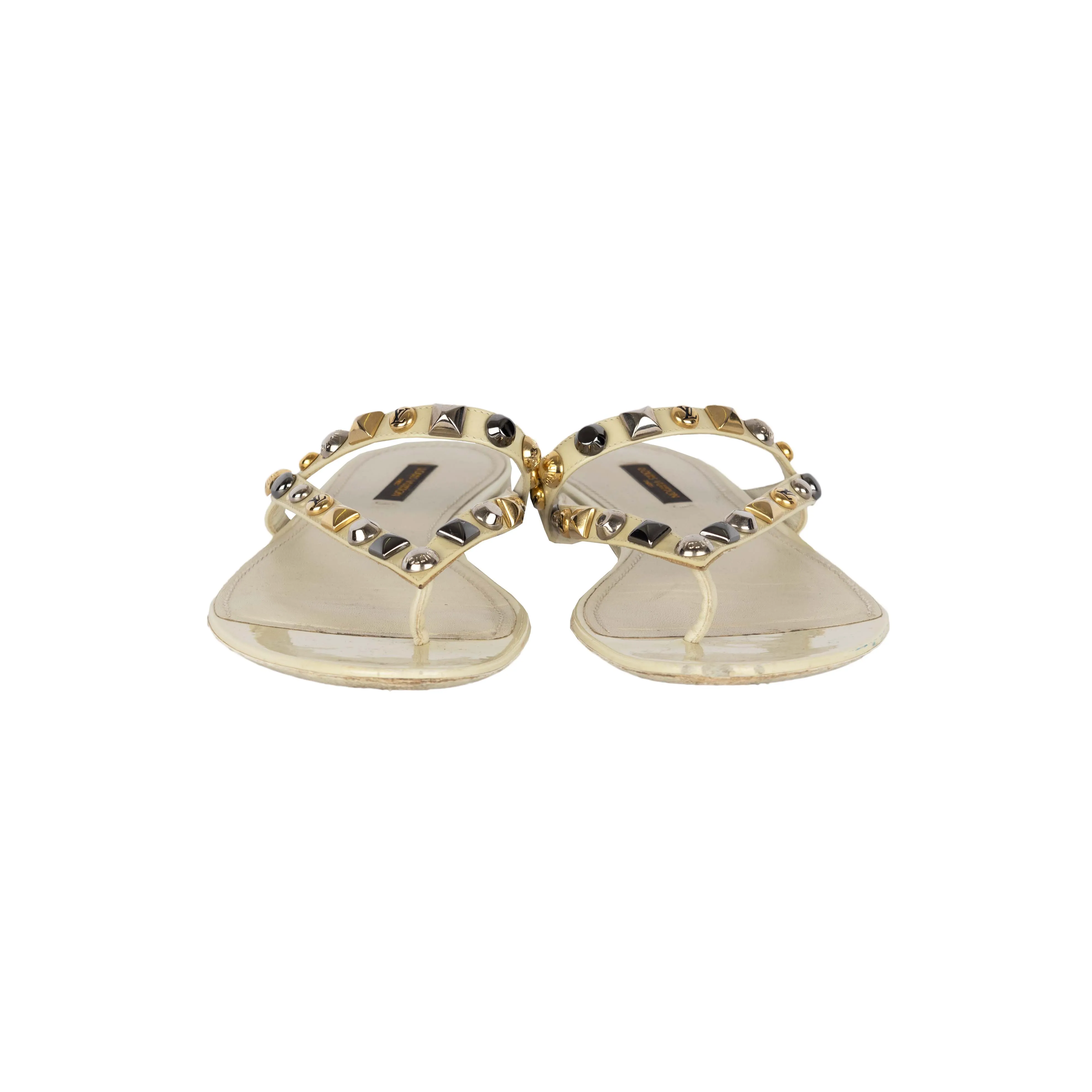 Louis Vuitton Studded Thong Sandals - '10s