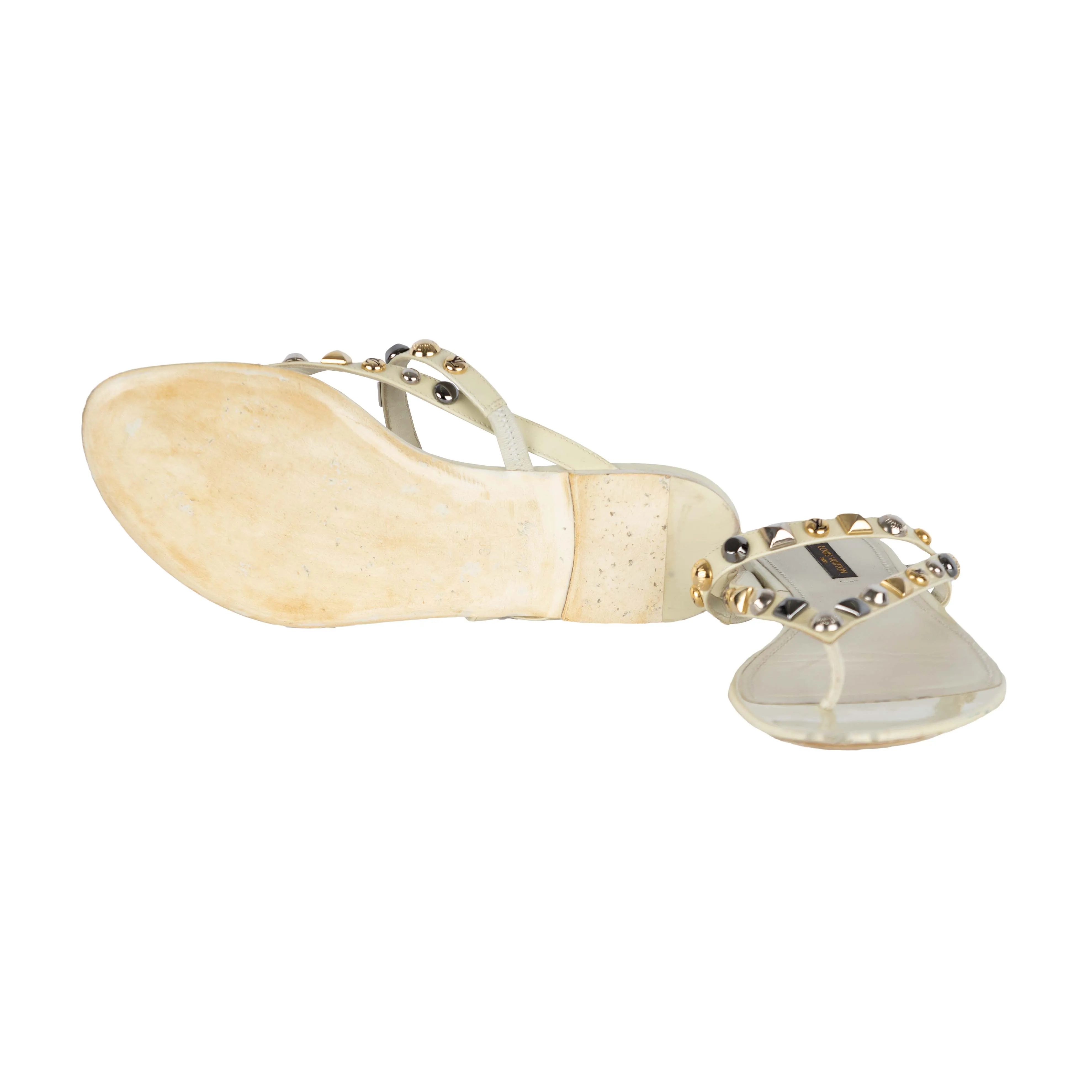 Louis Vuitton Studded Thong Sandals - '10s