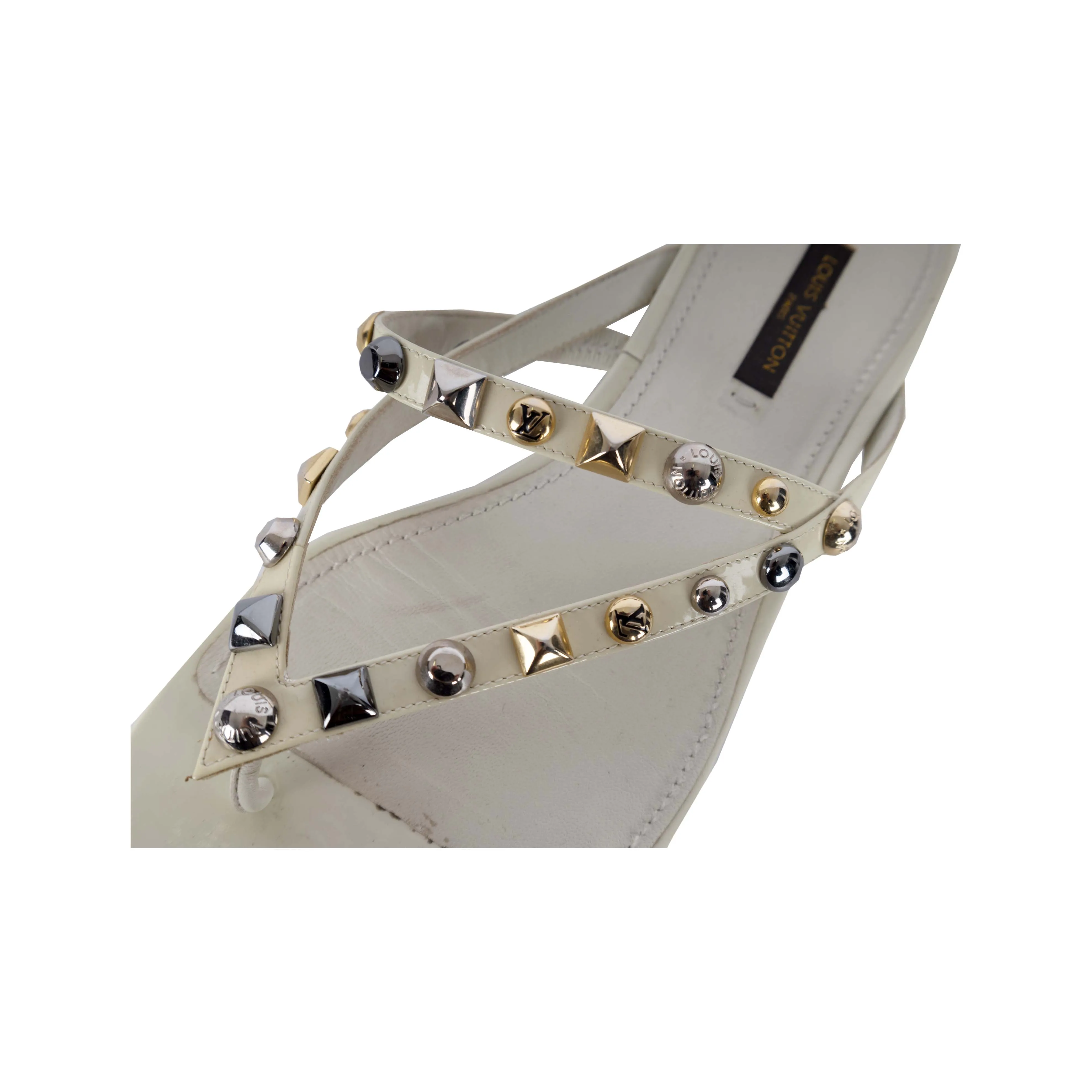 Louis Vuitton Studded Thong Sandals - '10s