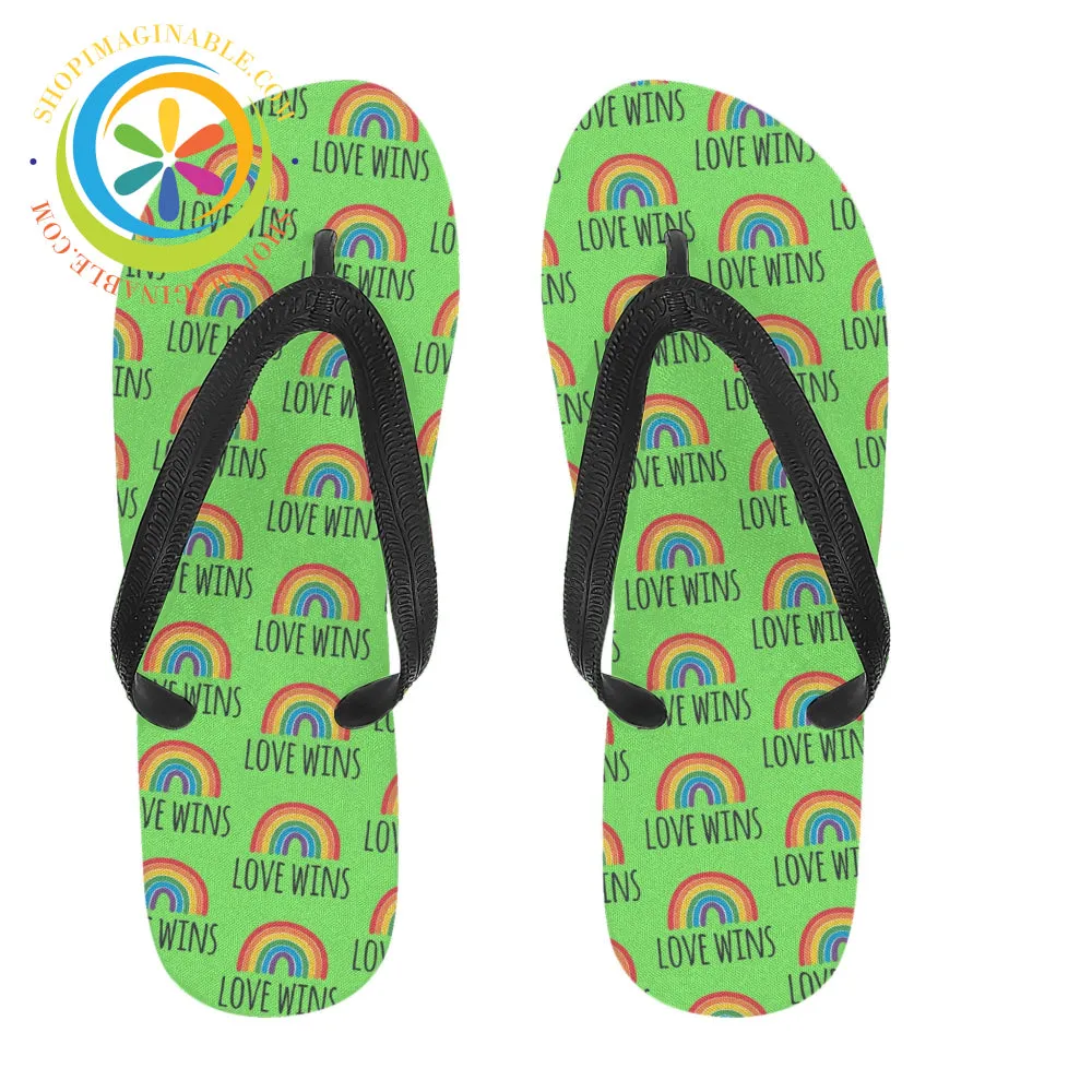 Love Is Love Men's & Ladies Flip-Flops