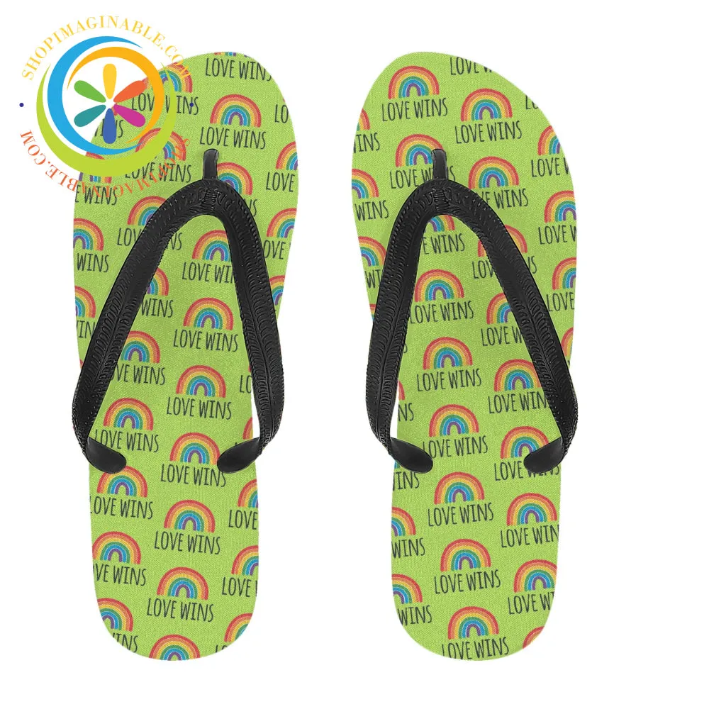 Love Is Love Men's & Ladies Flip-Flops