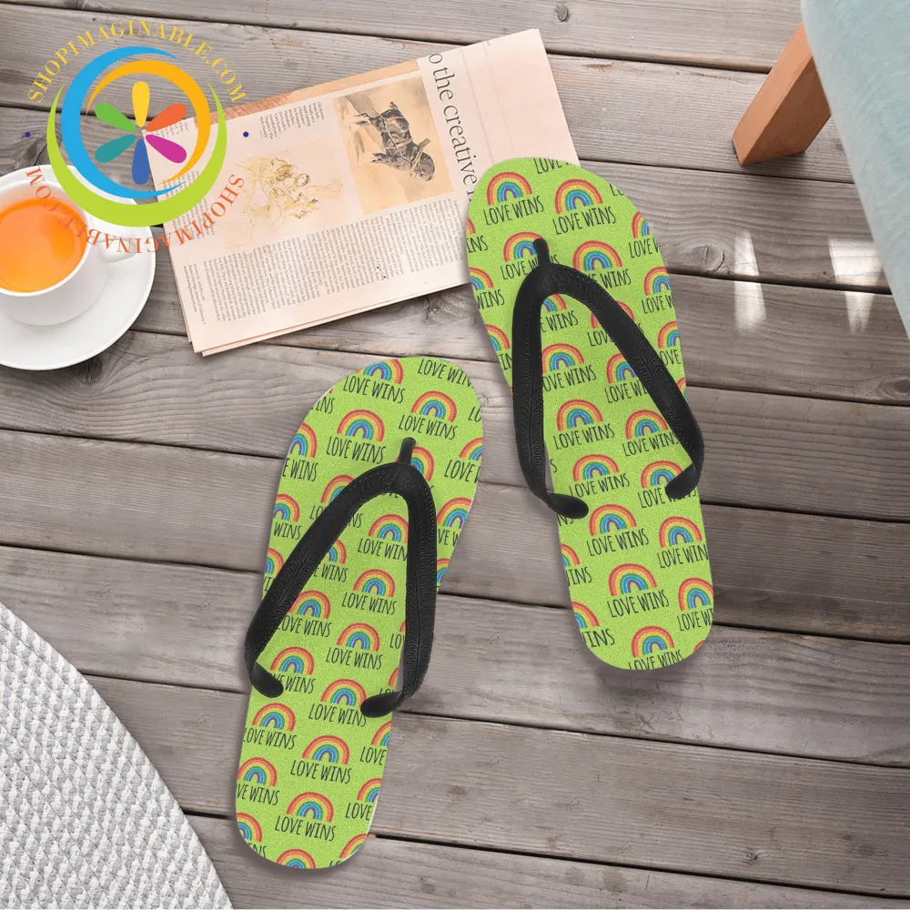 Love Is Love Men's & Ladies Flip-Flops