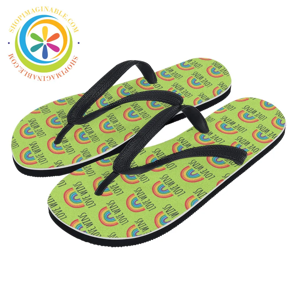 Love Is Love Men's & Ladies Flip-Flops