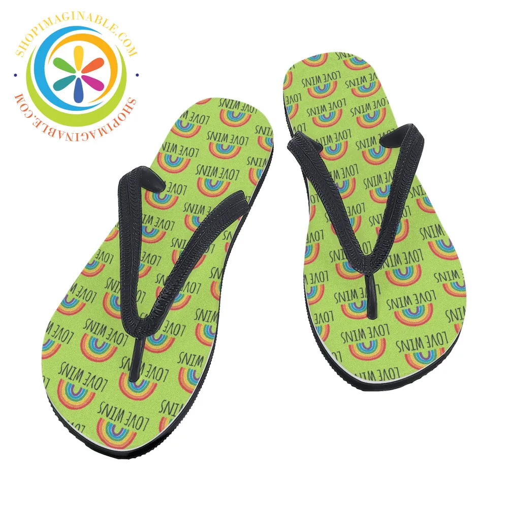 Love Is Love Men's & Ladies Flip-Flops