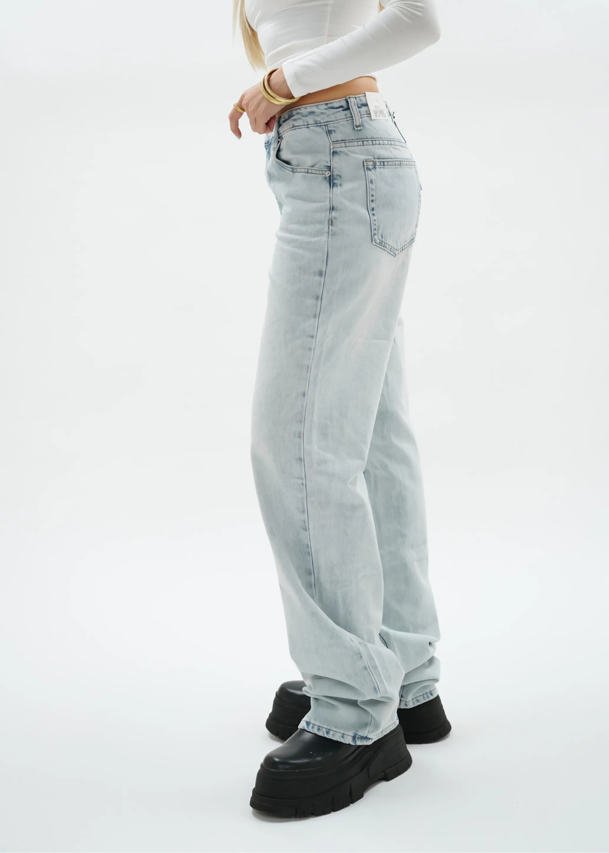 Low waist jeans light washed blue (TALL)