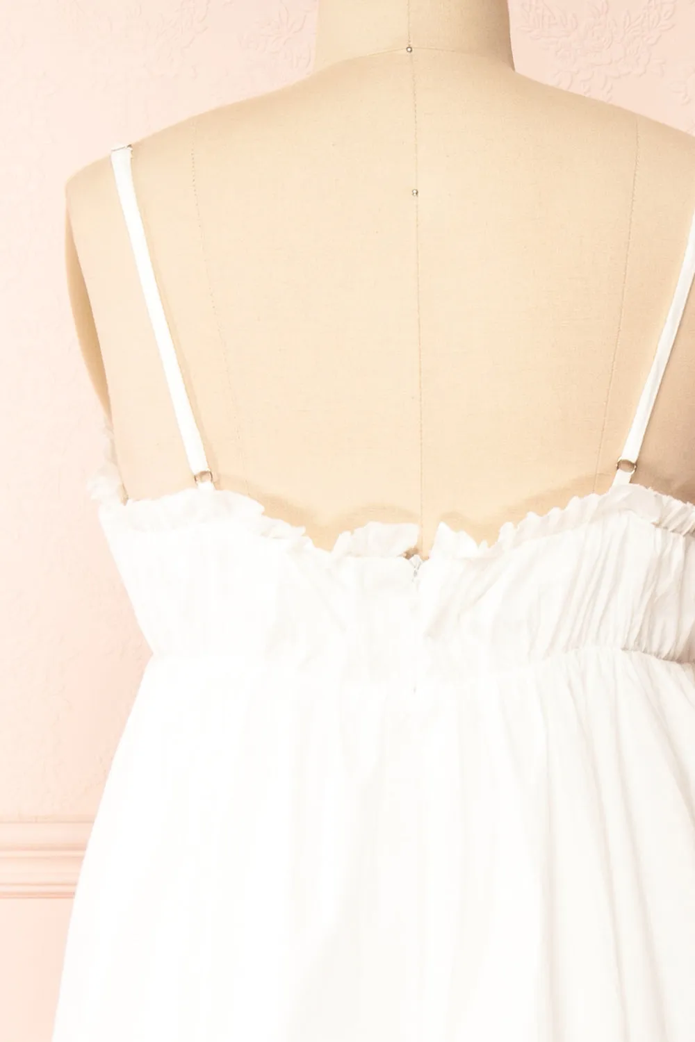 Lyssa | White Midi Dress w/ Empire Waist