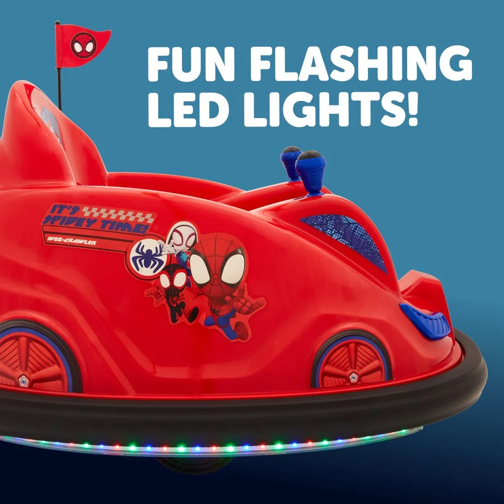 Marvel's Spidey and His Amazing Friends 6V Bumper Car, Battery Powered Ride On for Children by Flybar, Ages 1.5 , 66lbs