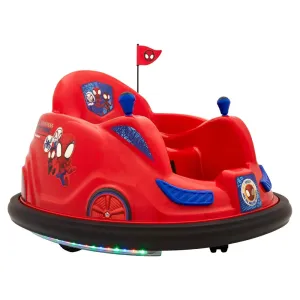 Marvel's Spidey and His Amazing Friends 6V Bumper Car, Battery Powered Ride On for Children by Flybar, Ages 1.5 , 66lbs