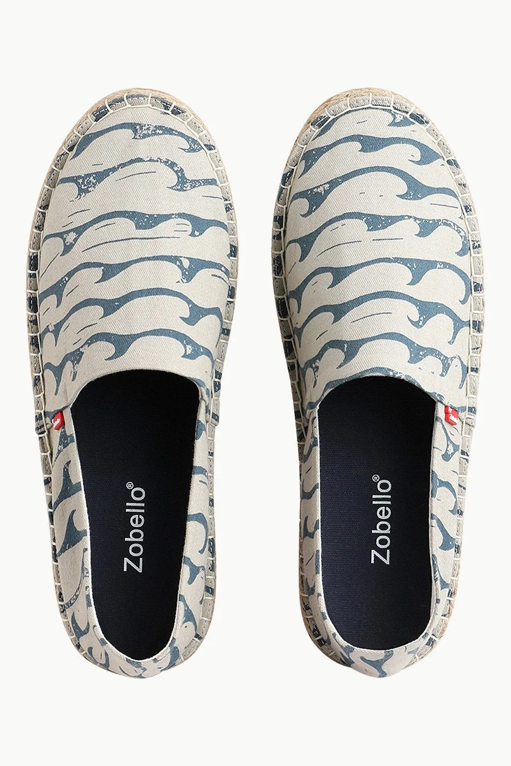 Men's Sea Print Beige Espadrilles