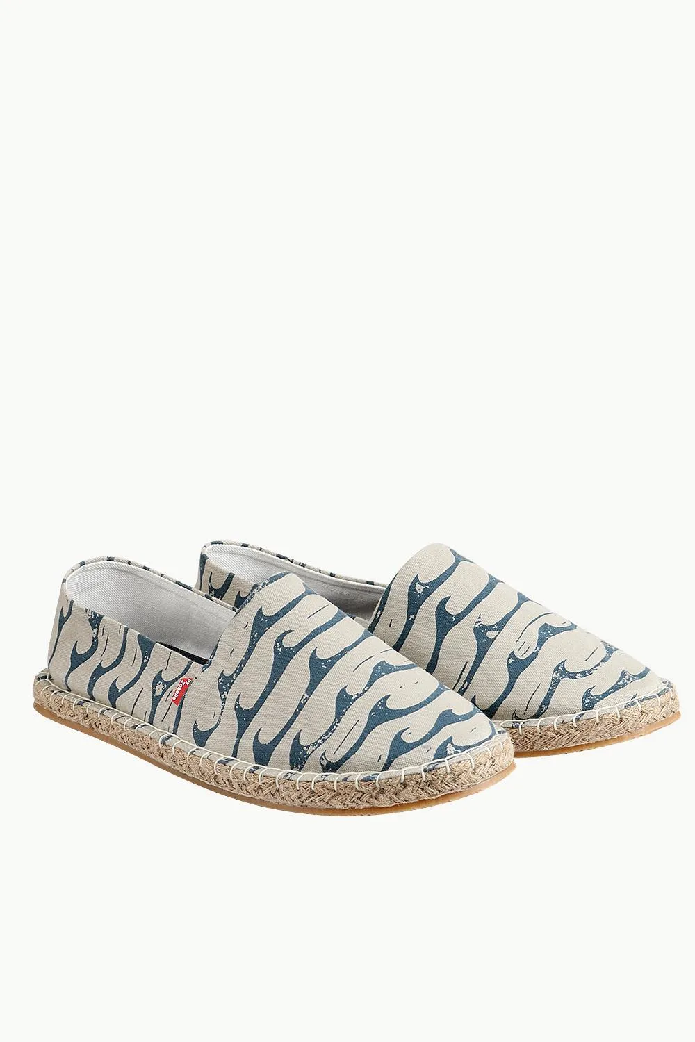 Men's Sea Print Beige Espadrilles