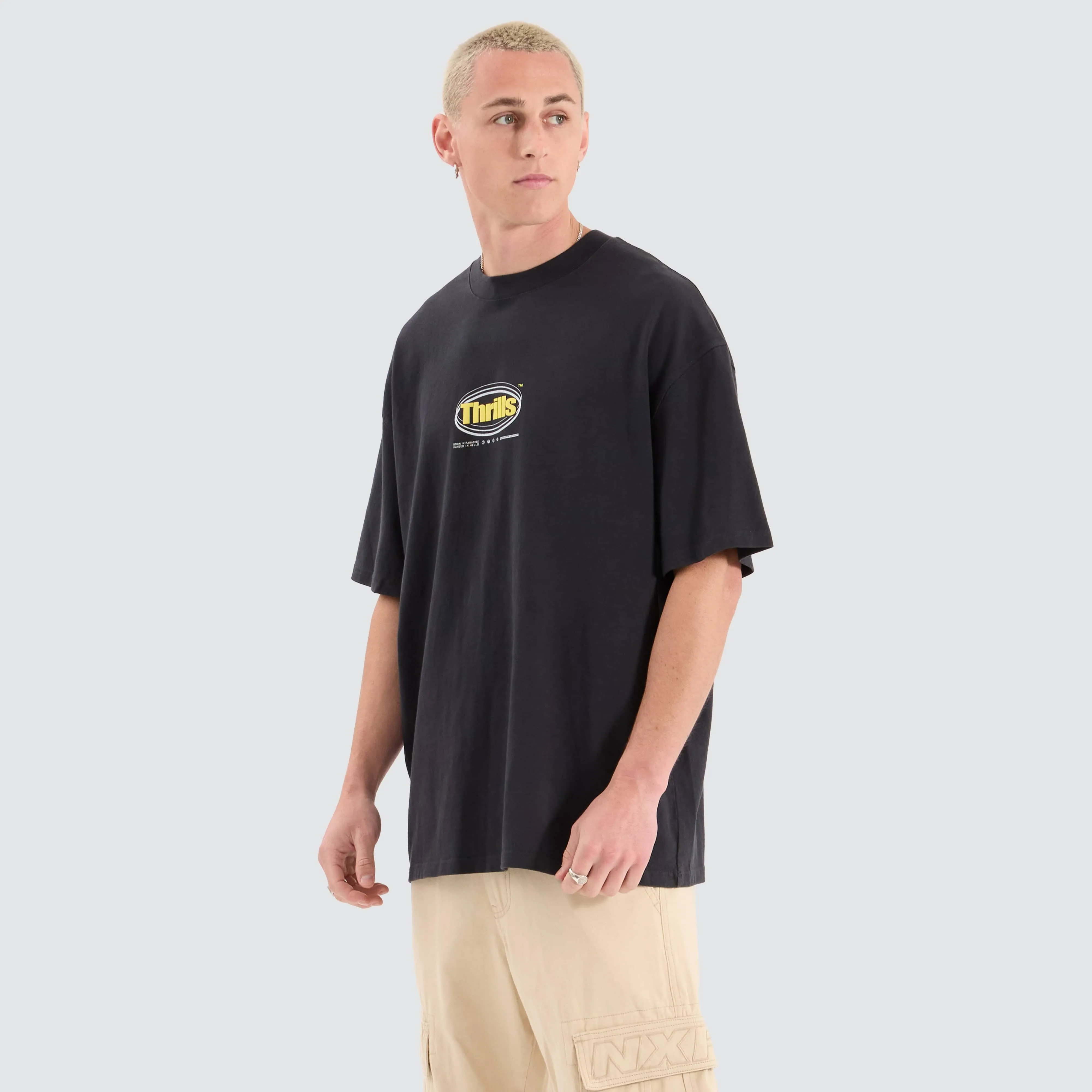 Modern Spiritualism Box Fit Oversized Tee Black