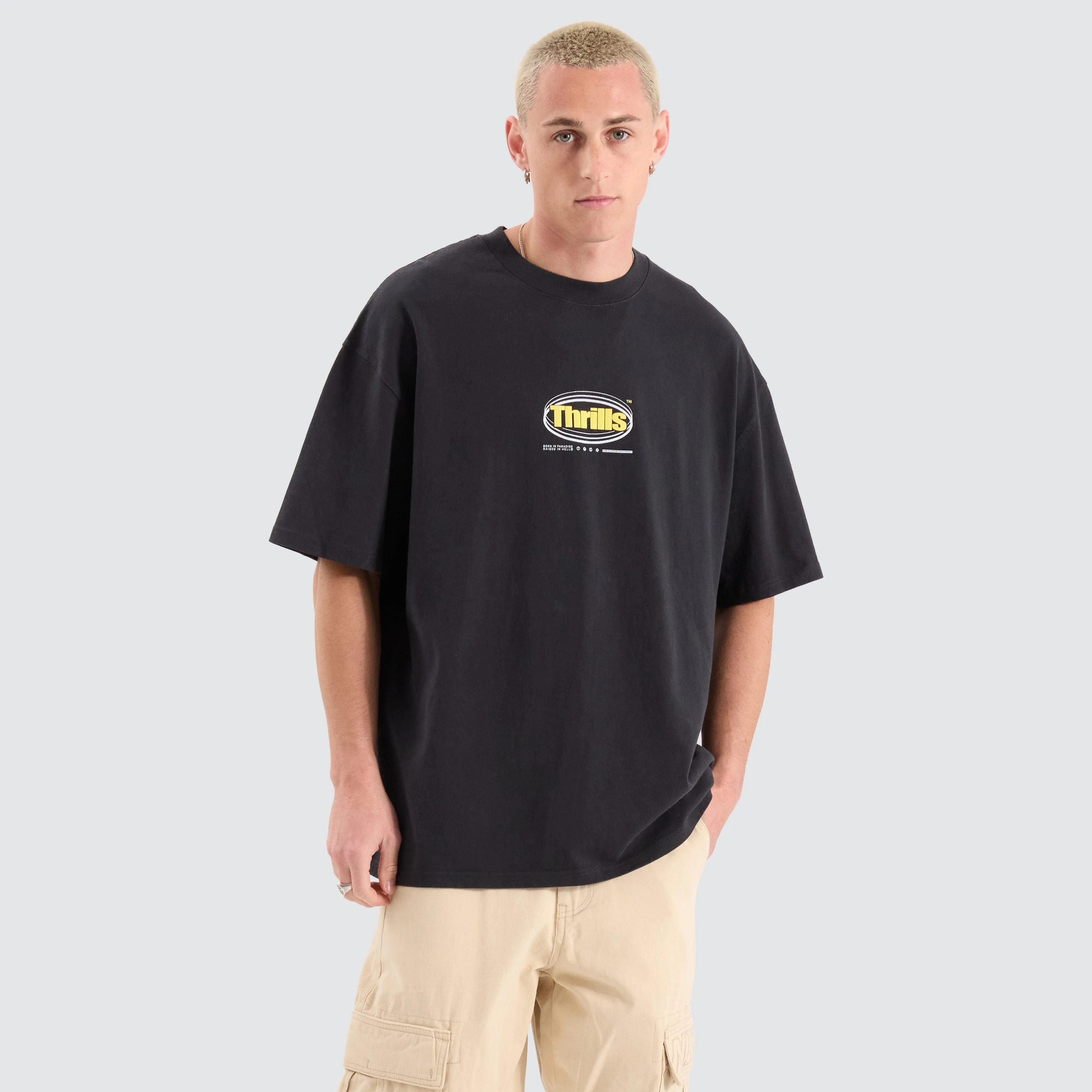 Modern Spiritualism Box Fit Oversized Tee Black
