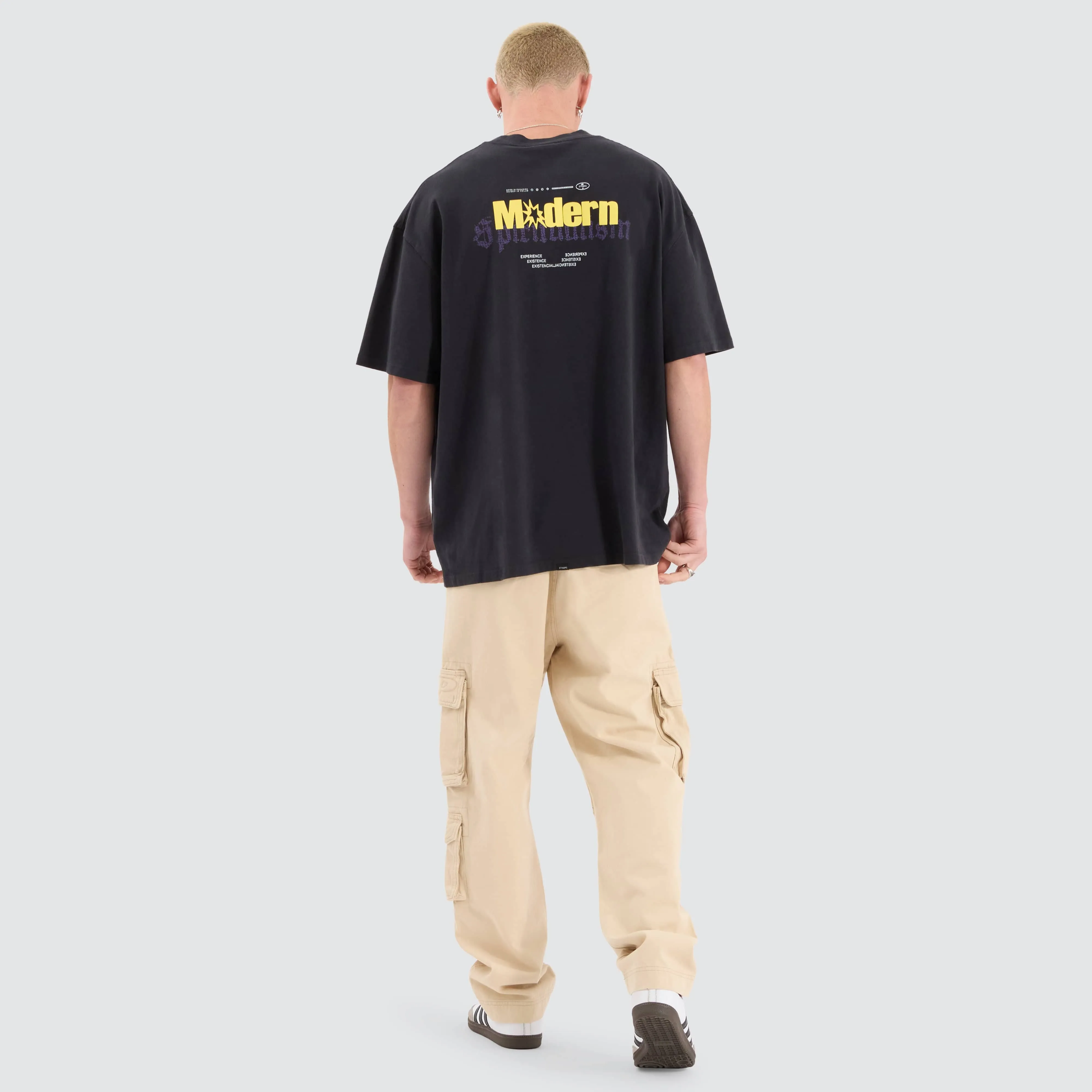 Modern Spiritualism Box Fit Oversized Tee Black