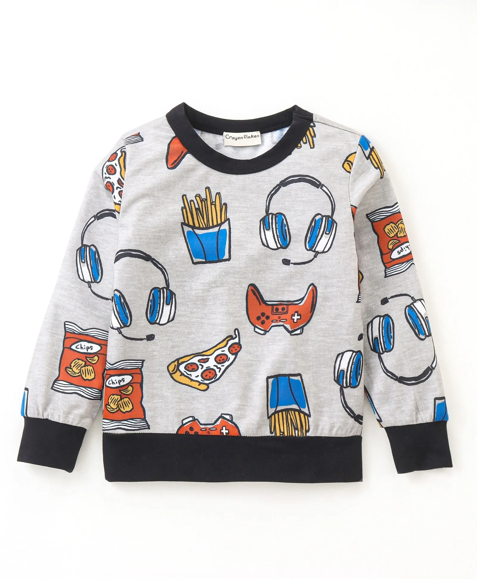 Movie Printed Sweatshirt Jogger Set