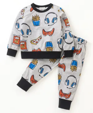Movie Printed Sweatshirt Jogger Set