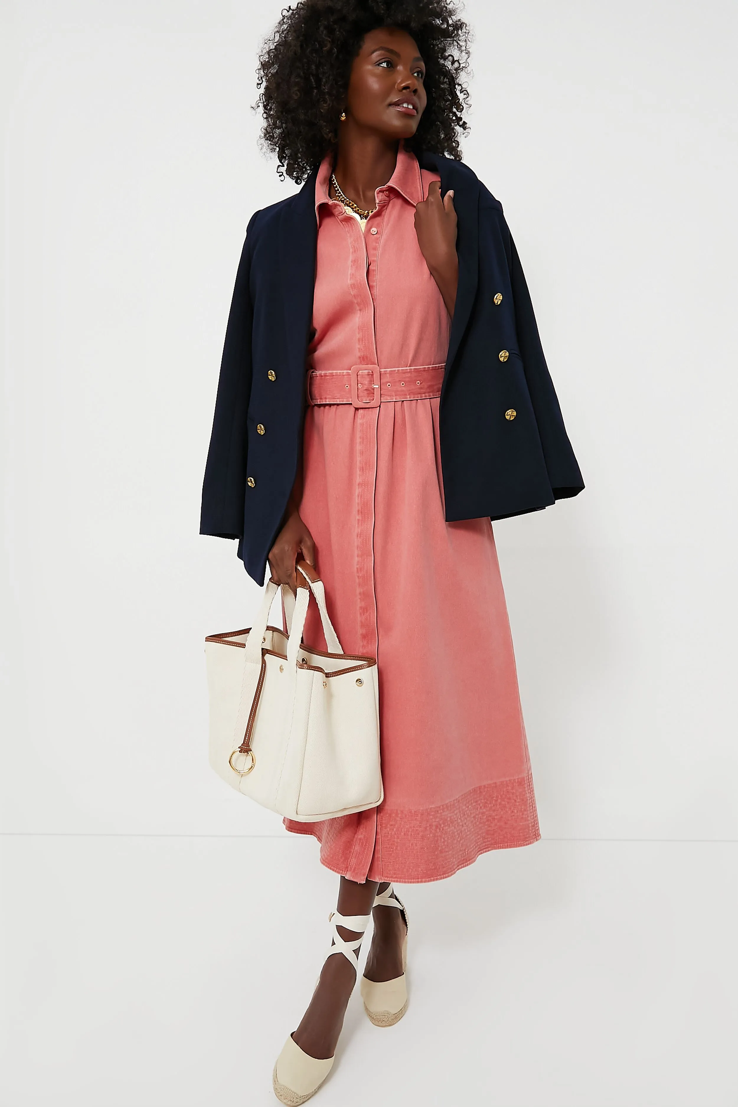 Nantucket Red Stretch Twill Chloe Dress