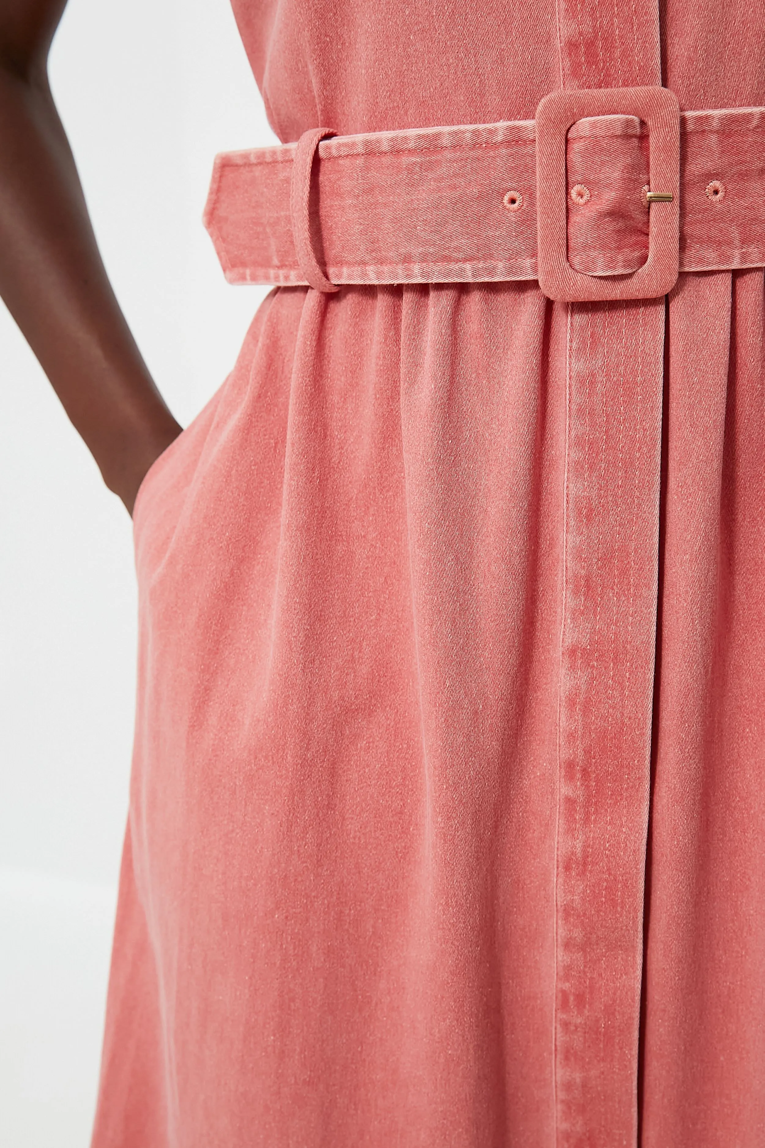 Nantucket Red Stretch Twill Chloe Dress