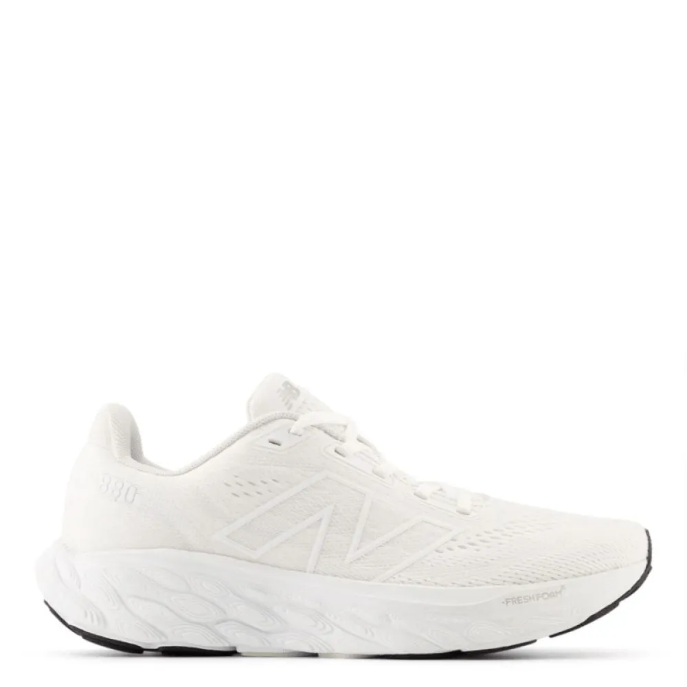 New Balance Women's Fresh Foam X 880v14 in White with Silver Metallic and Sea Salt