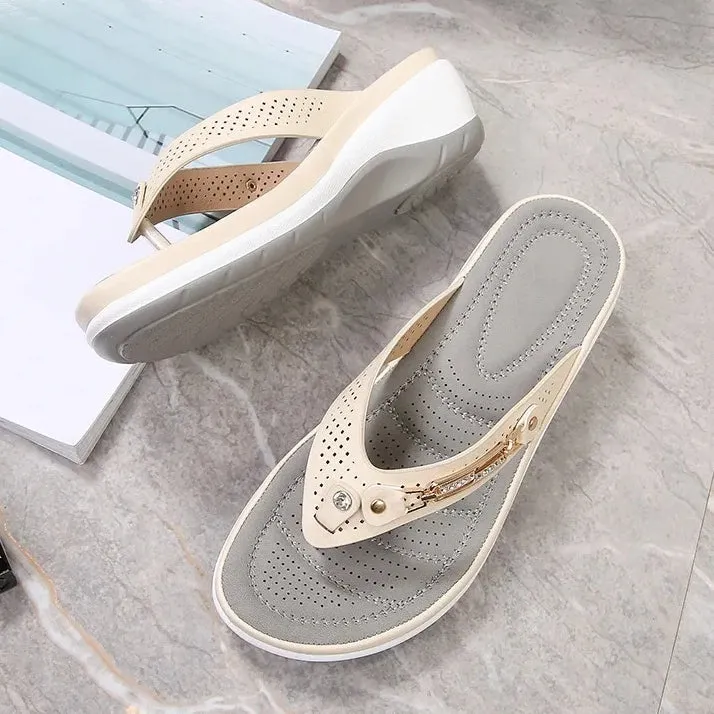 New Fashion Summer Wedges Beach Slides Platform Flip Flops Women's Sandals
