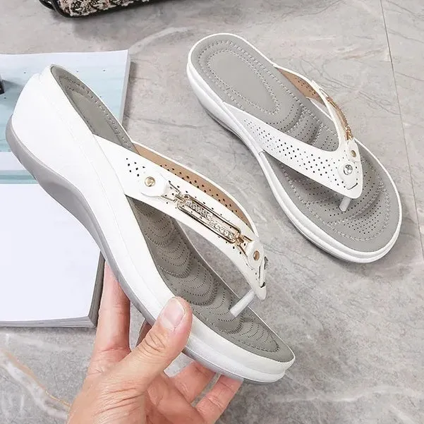 New Fashion Summer Wedges Beach Slides Platform Flip Flops Women's Sandals