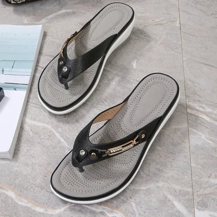 New Fashion Summer Wedges Beach Slides Platform Flip Flops Women's Sandals