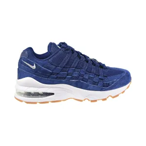 Nike Air Max 95 Woven (GS) Big Kids' Shoes Blue Void/Wolf Grey