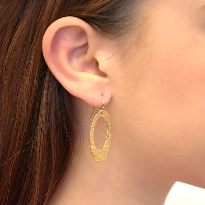 OVAL DROP EARRINGS
