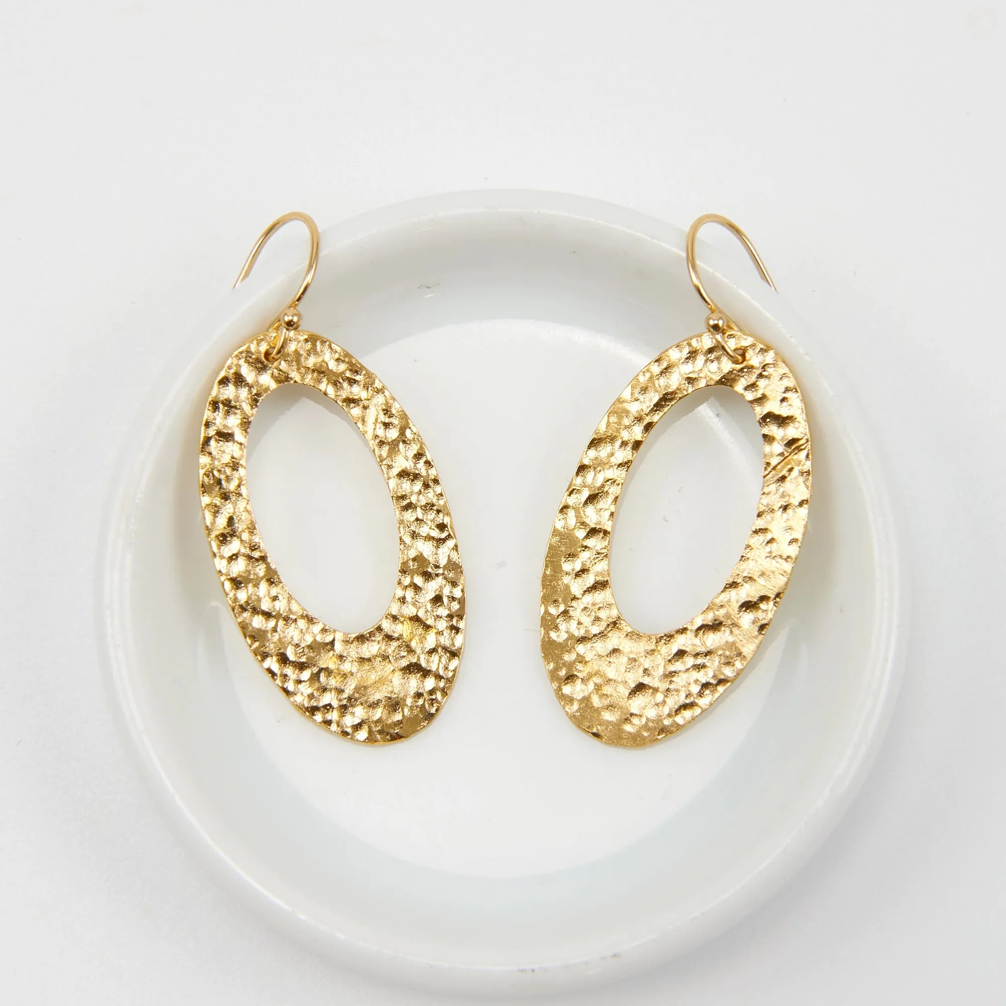 OVAL DROP EARRINGS