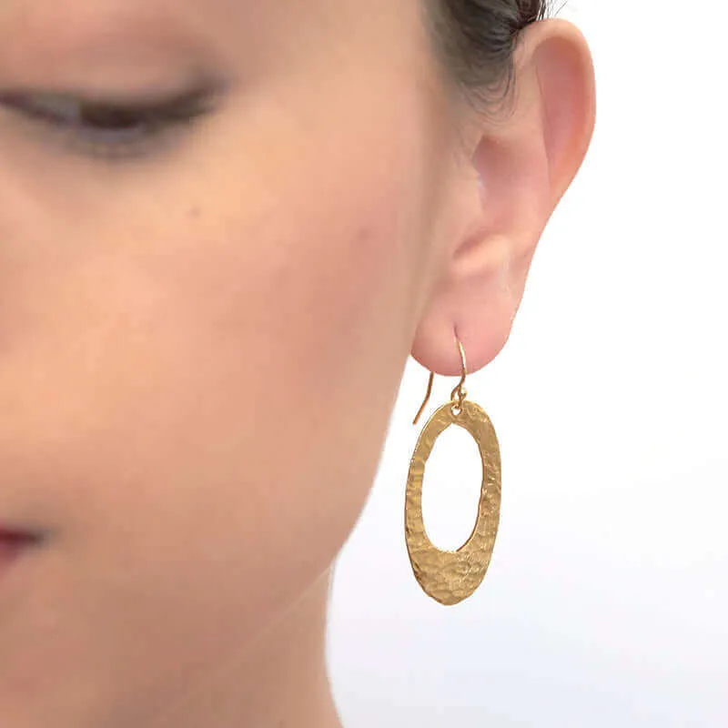 OVAL DROP EARRINGS