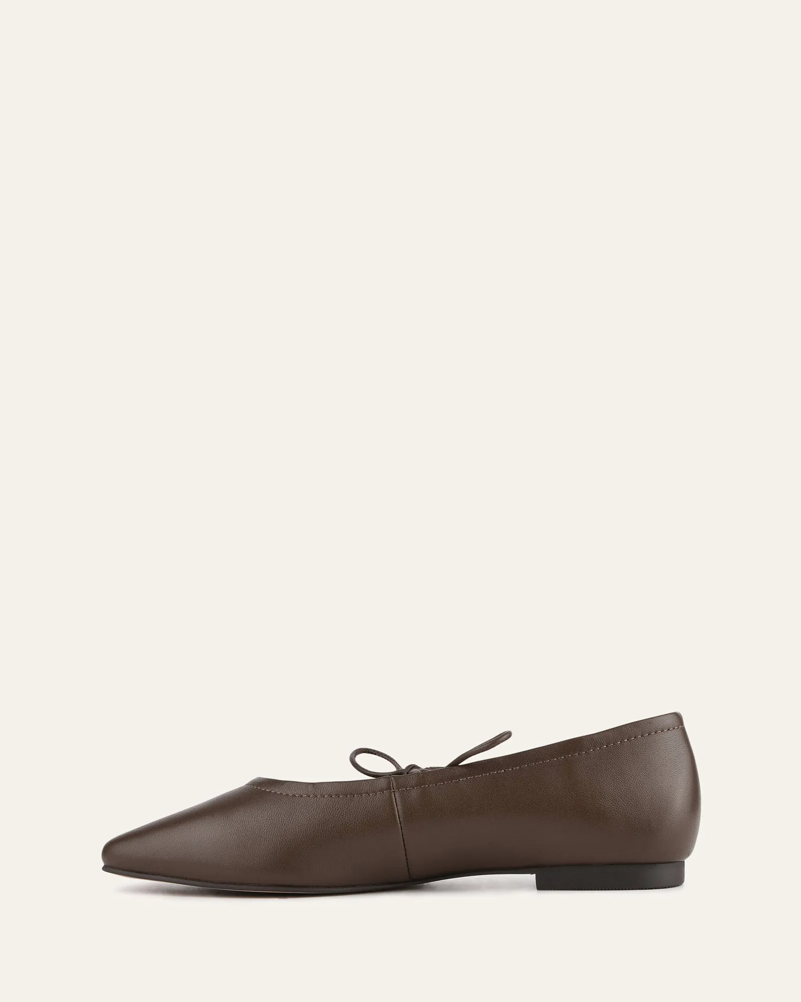 PETAL CASUAL FLATS DARK RYE LEATHER