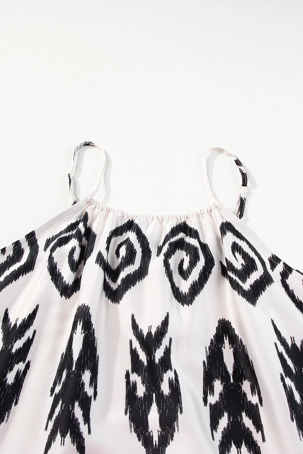 Plus Size Boho Ikat Print Maxi Dress