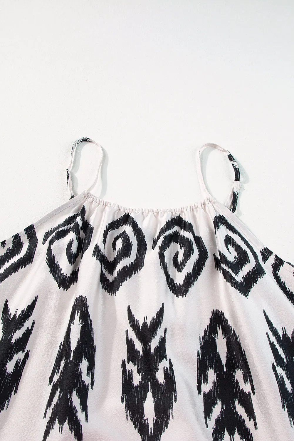Plus Size Boho Ikat Print Maxi Dress