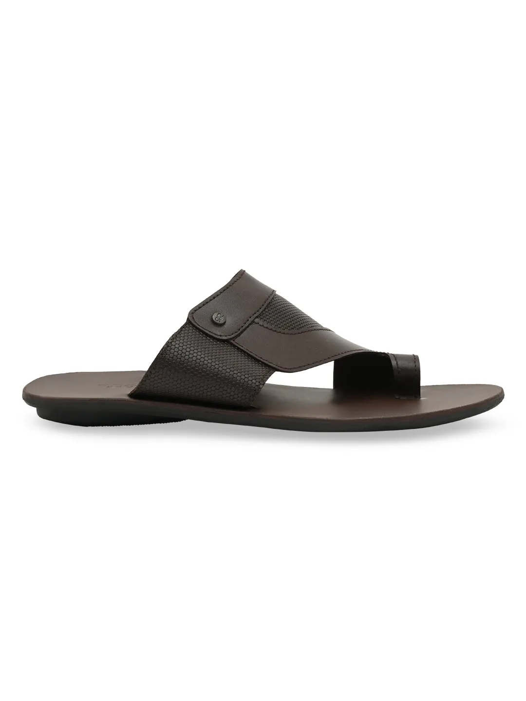 Regal Brown Men Casual One Toe Sandals