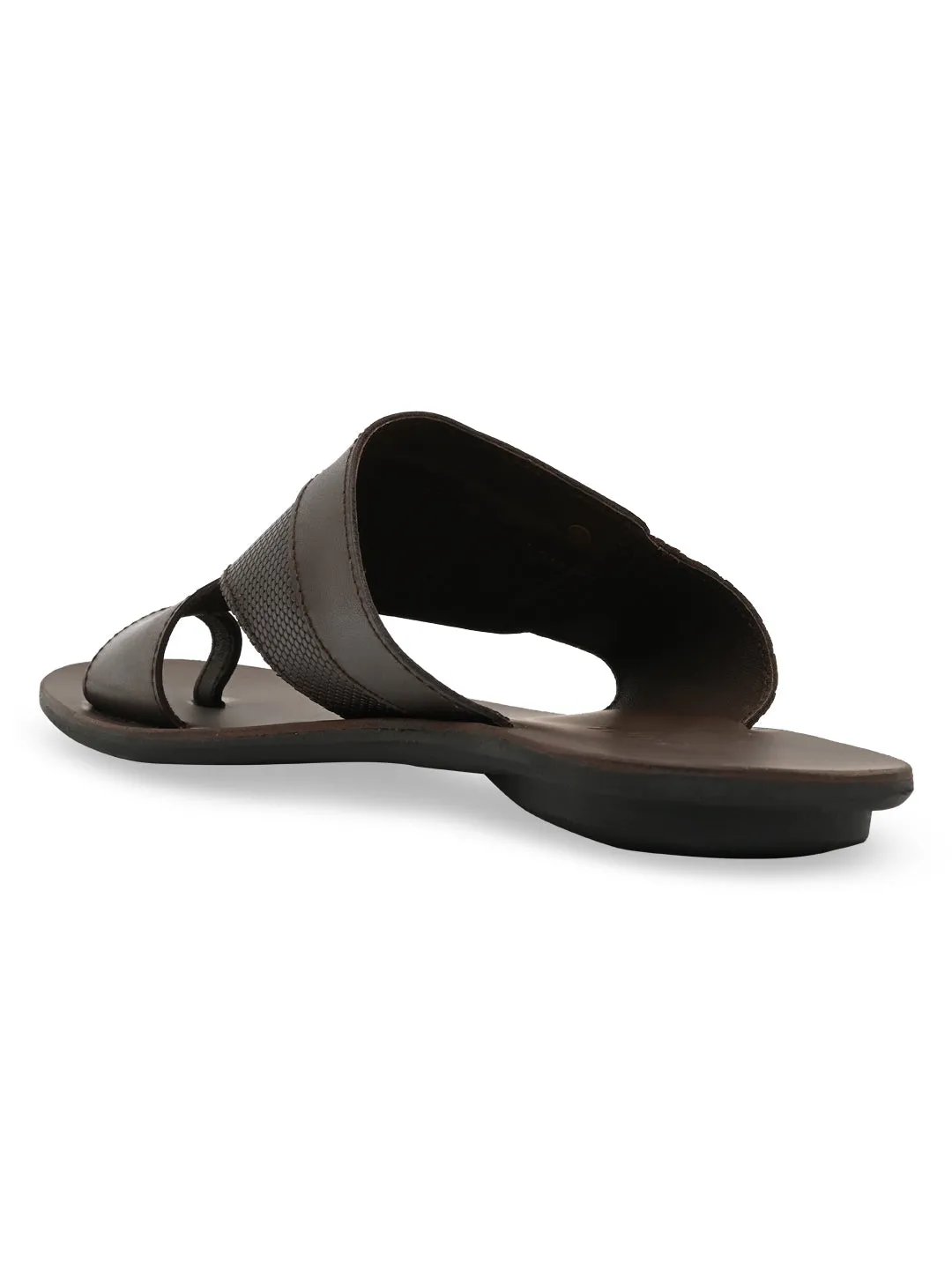 Regal Brown Men Casual One Toe Sandals