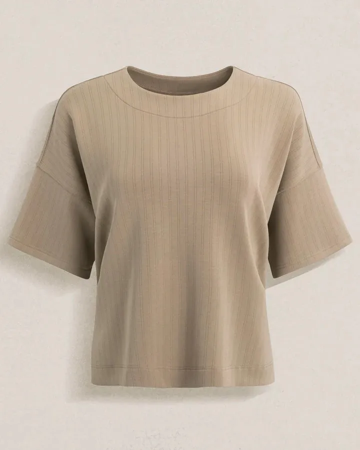 Rib Scuba Short Sleeve | Wood