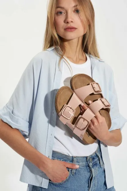 Rohde Ladies Double Buckle Footbed Sandal