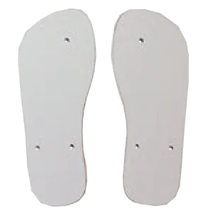 Rubber Sandal Slippers/Sandals White (Flip Flops) - Sublimation
