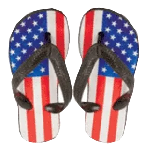 Rubber Sandal Slippers/Sandals White (Flip Flops) - Sublimation