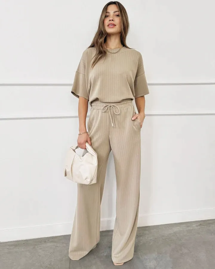 Scuba Wide Leg Pant | Wood