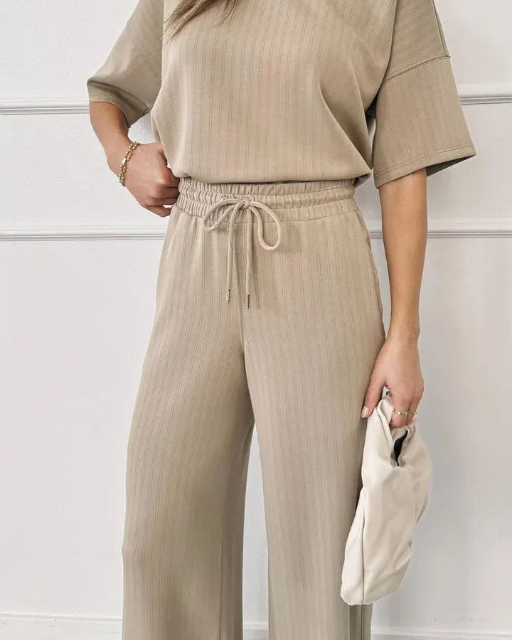 Scuba Wide Leg Pant | Wood